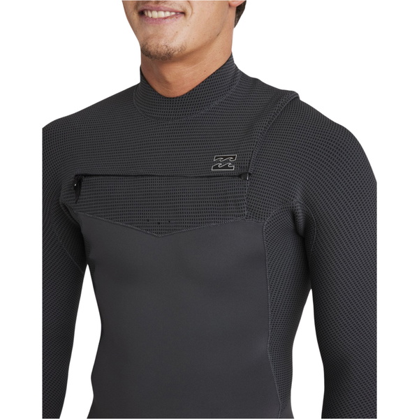 2025 Billabong Mens Revolution Natural 4/3mm Chest Zip Wetsuit 24AW191505 - Graphite